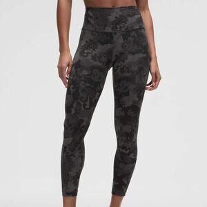 Lululemon Wunder Train High-Rise Tight 25" Hidden Heritage Lace Black Size 2 NWT